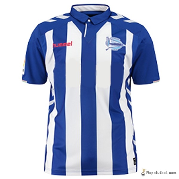 Camiseta Alavés Replica Primera Ropa 2016/17 Blanco Azul